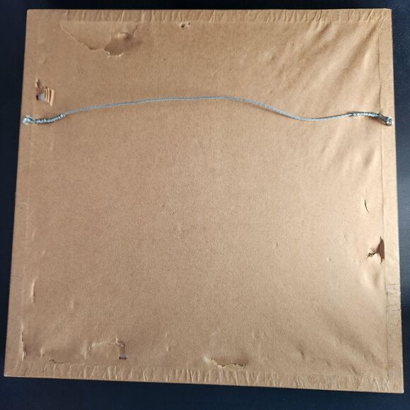 Cross Stitch Wall Art Hand Stitched Geometric w Violets & Roses Frame Greek Key - Picture 5 of 6